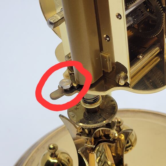 Kundo 400 Day Kieninger & Obergfell Torsion Anniversary clock Plastic dome - Picture 8 of 12